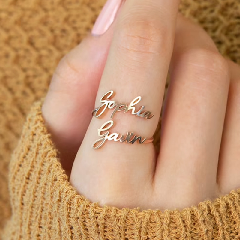 Initial Ring Custom - Lemegeton Tùy Chỉnh Tên Nhẫn Cho