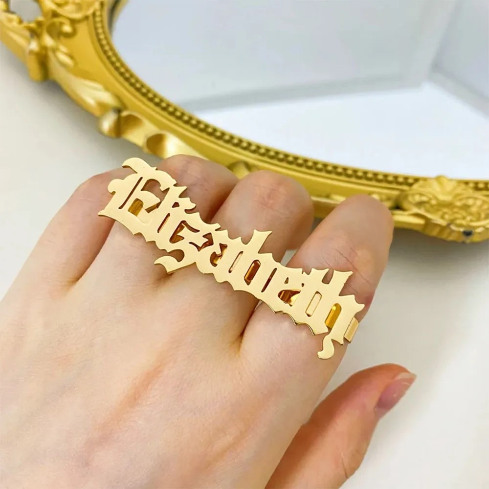 Custom Name Ring Women Knuckle - đánh giá và giá Initial Ring Custom