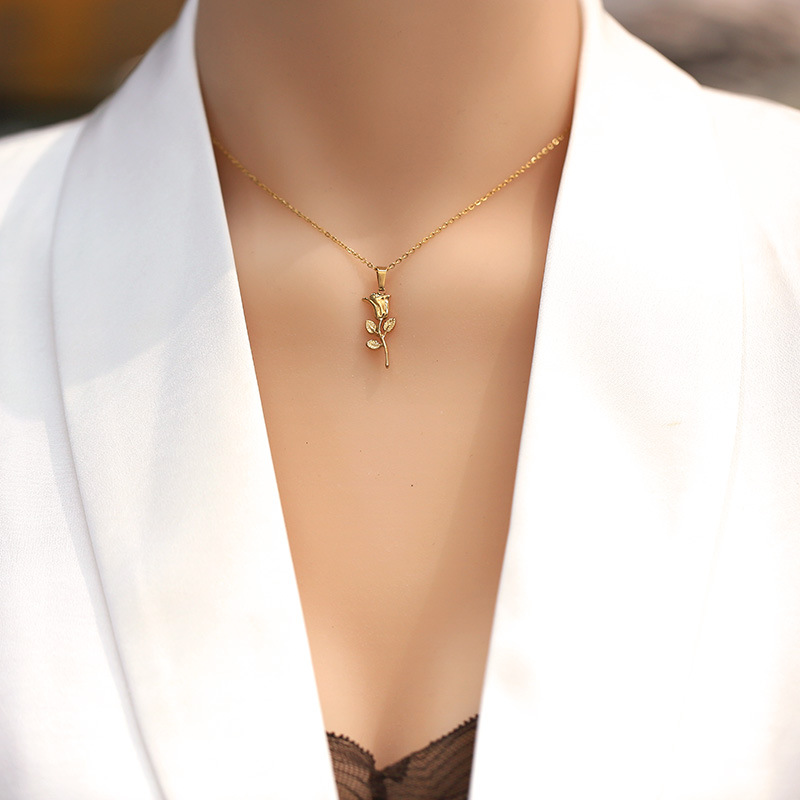 Thời Trang Hoa Hồng Mặt Dây Ch - đánh giá và giá Birth Flower Necklace