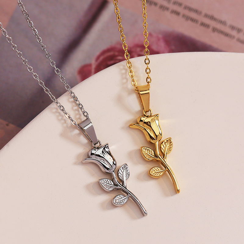 Thời Trang Hoa Hồng Mặt Dây Ch - đánh giá và giá Birth Flower Necklace