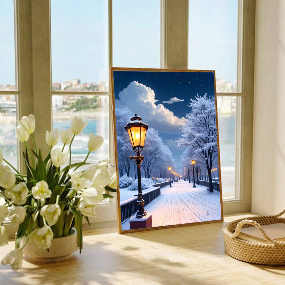 5D DIY Diamond Painting Snow S - đánh giá và giá Photo Mosaic Print